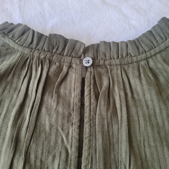 Loft Renaissance Victorian Steampunk Gothic Top Size Medium Mossy Green NWT - Picture 7 of 8